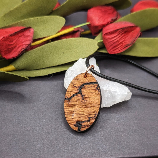 Oval African Mahogany Pendant