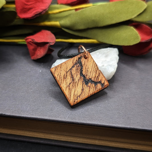 African Mahogany Diamond Pendant